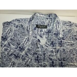 Favant Design Hawaiian Aloha Mens Shirt Size‎ Large Short Sleeve Button Up